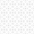 Seamless fashionable pattern of circles and arcs, trend of geometric white shapes for textiles and wallpaper. Royalty Free Stock Photo