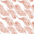 Seamless feather pattern