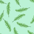 Seamless fern cartoon illustration pattern