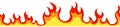 Seamless fire flame. Cartoon orange bonfire effect. Vector template Royalty Free Stock Photo