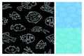 Seamless fish pattern