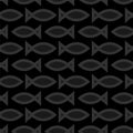 Seamless fish pattern on a black background