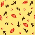 Seamless flamenco pattern with accessories