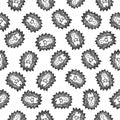 Seamless pattern - cute doodle hedgehog