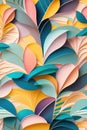 seamless flat pattern with flowers and foliage