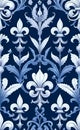 Seamless Fleur de Lys pattern. Royalty Free Stock Photo