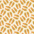 seamless flip flops pattern and background vector illustration Royalty Free Stock Photo