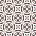 Seamless floral abstract geometric pattern background. Vintage f