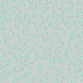 Seamless floral background pattern in retro vintage green and blue colors Royalty Free Stock Photo