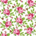 Seamless floral background with roses