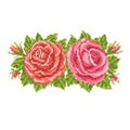 seamless floral background with roses