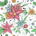 Seamless floral background . Textile or wallpaper pattern.