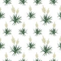 Seamless floral background, Yucca flowers