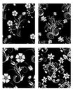 Seamless floral backgrounds set Royalty Free Stock Photo