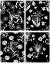 Seamless floral backgrounds set Royalty Free Stock Photo