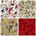 Seamless floral backgrounds set