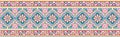 Seamless floral border with traditional Asian design elements Royalty Free Stock Photo
