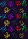 Seamless floral bubles abstract background