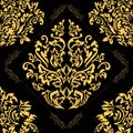 Seamless floral Damascus wallpaper pattern. Vector illustration