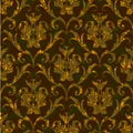 Seamless floral damask pattern background