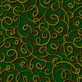 Seamless floral green damask pattern background