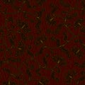 Seamless floral dark red damask pattern background