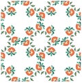 Seamless floral etno style coloring pattern