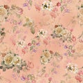 Seamless floral flower all over pattern with negative