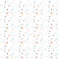 Seamless floral flowers butterflies pattern soft pastel colors white background Royalty Free Stock Photo