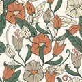 Seamless Floral Funky Pattern