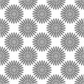 Seamless Floral Geometric Flowers Pattern Repeated On White Background Royalty Free Stock Photo