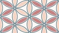 Seamless Floral Geometric Interlocking Pattern, vector design Generative AI Royalty Free Stock Photo