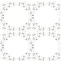 Seamless floral hand drawn monochrome pattern stock vector illustration fo Royalty Free Stock Photo