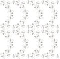 Seamless floral hand drawn monochrome pattern Royalty Free Stock Photo