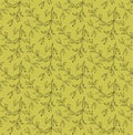 Seamless Floral Leaf vector - EPS Pattern on a light green background Royalty Free Stock Photo