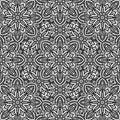 Seamless floral monochrome pattern