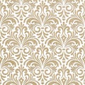 Seamless floral paper cut pattern