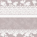 Seamless floral patchwork pattern with flowers. Set of filigree ethnic ornaments. Floral motifs background. Fashion illustration. Royalty Free Stock Photo