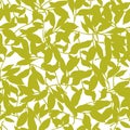 Seamless floral patter with leaves