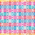 Seamless floral pattern abstract vector background illustration rich in yellow pink and blue colors Royalty Free Stock Photo