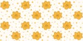 Seamless floral pattern adonis line graphic spring summer cute romantic contour