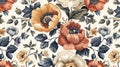 Seamless floral pattern and background for design Royalty Free Stock Photo