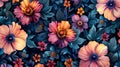 Seamless floral pattern and background for design Royalty Free Stock Photo