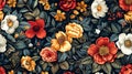 Seamless floral pattern and background for design Royalty Free Stock Photo