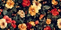 Seamless floral pattern and background for design. Royalty Free Stock Photo