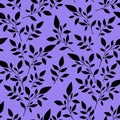 floral pattern, black leaves on the background for textile printing or background, wallpaper, ad, banner