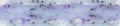 Seamless floral pattern with blooming lavender stems and flowers in blue foamy water with oils