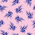 Petrikyvka blue twig. An interesting plant print for your creativity, for printing on things, on fabric