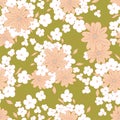 Seamless floral pattern. Bouquets of flowers