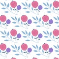 Seamless floral pattern with bright creative round flowers. Floral abstract background Royalty Free Stock Photo